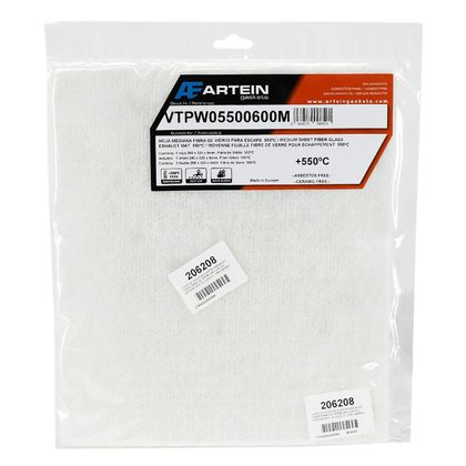Artein 280x320 mm DIKTE 6 mm 550 C PRO SERIES Glaswol Universeel
