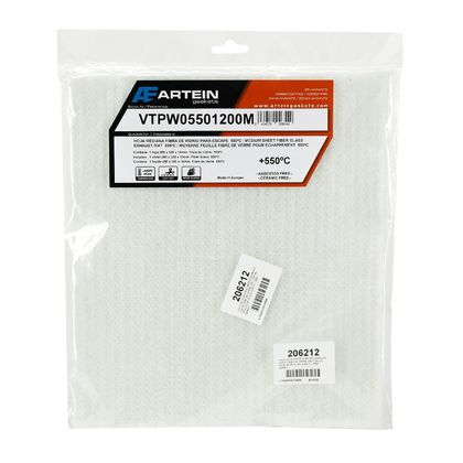 Artein 280x320 mm THICKNESS 10 mm 550 C PRO SERIES Universal Glass wool