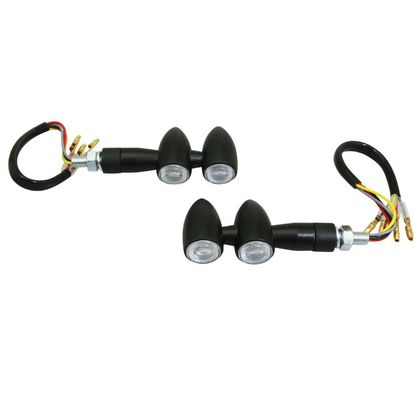 Avoc LED MOTORCYCLE MINI OWA BASE TRANSPARENT ABS - MAT UNIVERSAL 1 SMD ORANGE 1 RED REAR LIGHT L 84mm - H 23mm 43mm CE APPROVED PAIR Universal Direction indicator Ref : AVOC00001A / 154967 