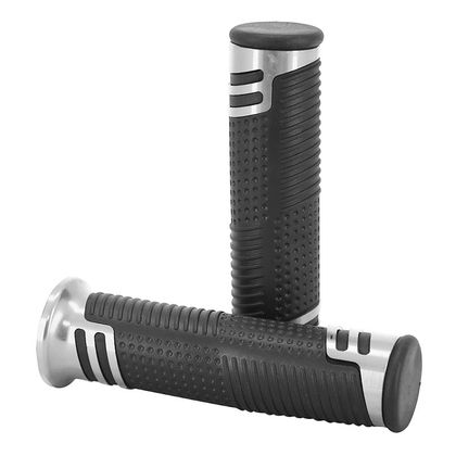 Avoc MOTORCYCLE ON ROAD R613 - SILVER CLOSED END 127mm PAIR Universal Handlebar grips