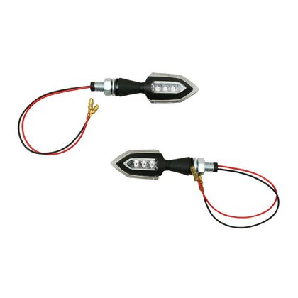Avoc LED MOTO OSAKA 3 LEDS ALU TRANSPARENT BASIS - L 61mm - H 23mm 15mm Blinker Universell Ref : AVOC00017A / 148448 
