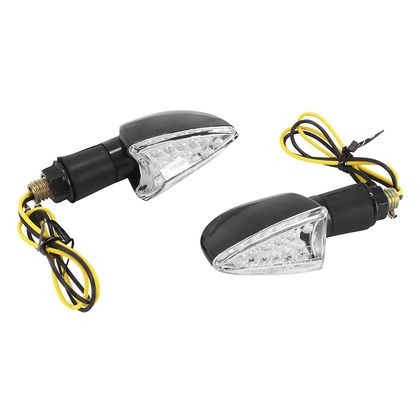 Clignotant Avoc MOTO HINO 17 LEDS BASE ABS TRANSPARENT - 17 L 58mm - H 28mm 45mm HOMOLOGUE ECE PAIRE Universel