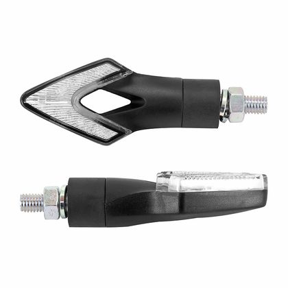 Avoc MOTO IWA 7 VORDERLEUCHTEN 2 HINTERLEUCHTEN BASIS ABS TRANSPARENT - MAT L 80mm - H 35mm 20mm CE-ZERTIFIZIERT PAAR Blinker Universell Ref : AVOC00021A / 154966 