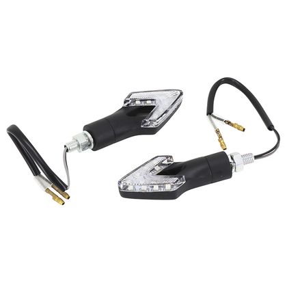 Avoc MOTO IWA 7 VORDERLEUCHTEN 2 HINTERLEUCHTEN BASIS ABS TRANSPARENT - MAT L 80mm - H 35mm 20mm CE-ZERTIFIZIERT PAAR Blinker Universell