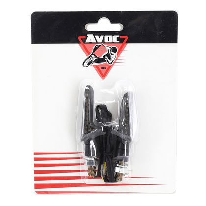 Avoc MOTO MINI KOBE 12 LEDS BASIS ABS RAUCH - 12 ORANGE LANG 70mm - BREITE 24mm - HÖHE 21mm CE-GEPRÜFT PAAR Blinker Universell