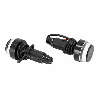 Avoc TRANSPARENT ALUMINIUM LED CONE - DIAMETER 17 mm 6 ORANGE PAIR Universal handlebar end weights Ref : AVOC00027A / 161039 