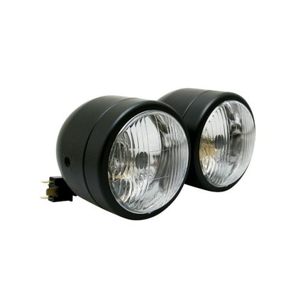 Avoc MOTORCYCLE OPTICS DOUBLE DIAM 90 mm H4 LAMP POSITION LIGHT MAT FIXING CENTRE DISTANCE 210 mm CE APPROVED Headlight