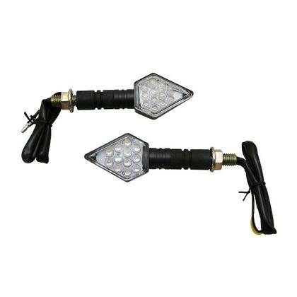 Avoc MOTO MITO 15 LEDS TRANSPARENT ABS BASE - L 90mm - H 35mm - L33mm ECE APPROVED PAIR Universal Direction indicator Ref : AVOC00090A / 148779 