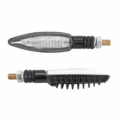 Avoc SEQUENTIEL MOTO SAGATA 24 LEDS BASIS ABS TRANSPARENT - L 103mm - H 25mm 26mm CE-GEPRÜFT PAAR Blinker Universell Ref : AVOC00091A / 155068 