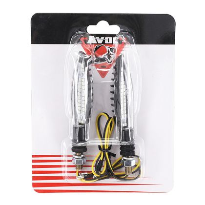 Avoc SEQUENTIEL MOTO SAGATA 24 LEDS BASIS ABS TRANSPARENT - L 103mm - H 25mm 26mm CE-GEPRÜFT PAAR Blinker Universell