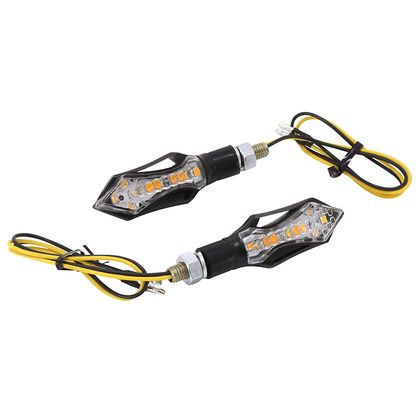 Avoc SEQUENTIEL MOTO SAKADO 9 LEDS BASIS ABS TRANSPARENT - CE-ZULASSUNG PAAR Blinker Universell