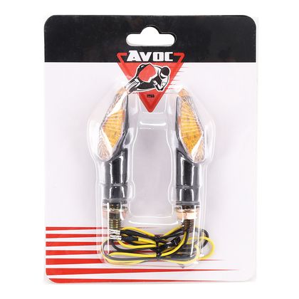 Avoc MOTO NISSHIN A LED BASIS TRANSPARENT - L 73mm - H 29mm 27mm CE-ZULASSUNG PAAR Blinker Universell
