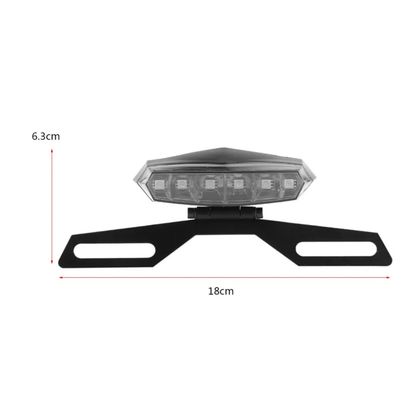 Avoc REGISTRATION FIRE 50 WITH GEARBOX - UNIVERSAL LUNAR MOTORCYCLE LED SMOKED COVER - CE APPROVED Universal Plate support