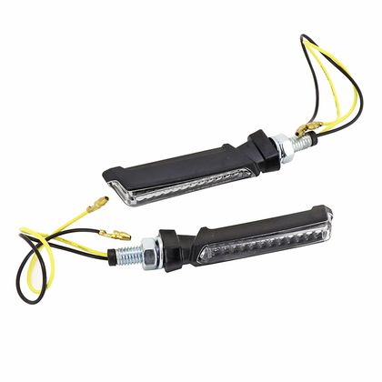 Avoc SEQUENTIEL MOTO FUJI 12 LEDS BASIS ABS TRANSPARENT - L 79mm - H 11mm 18mm HOMOLOGIERT E PAAR Blinker Universell