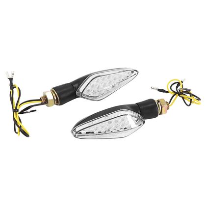 Avoc MOTO HIRO 18 LEDS BASE ABS TRANSPARENT - L 99mm - H 30mm 40mm CE APPROVED PAIR Universal Direction indicator
