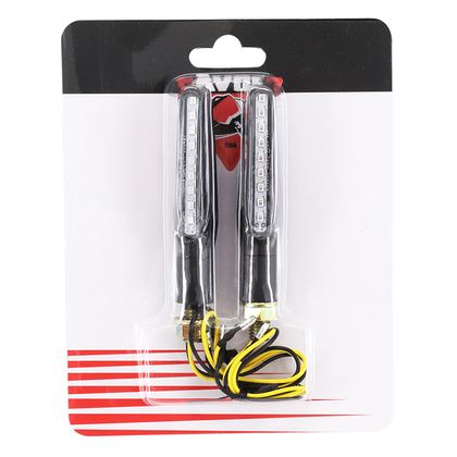 Avoc SEQUENTIEL MOTO SAGAE 9 LEDS BASE ABS TRANSPARENT - L 87mm - H 19mm 25mm HOMOLOGUE CE PAIRE Richtingaanwijzer Universeel