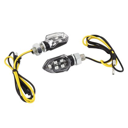 Avoc MOTO INZAY 5 LEDS BASE ABS TRANSPARENT - L 35mm - H 18mm 16mm CE CERTIFIED PAIR Universal Direction indicator