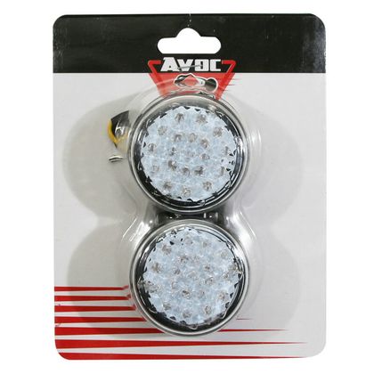 Clignotant Avoc LED MOTO MINO BASE ABS TRANSPARENT - DIAM 59mm HOMOLOGUE CE PAIRE Universel