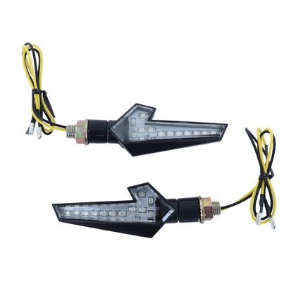 Avoc MOTO SAKAI 12 LEDS BASE ABS TRANSPARENT - L 110mm - H 35mm 90mm ECE APPROVED PAIR Universal Direction indicator