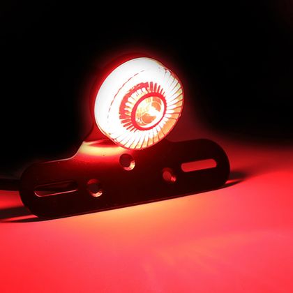 Avoc REGISTRATION FIRE 50 A BOX - VINTAGE MOTORCYCLE UNIVERSAL LED SMOKED COVER - CE APPROVED Universal Plate support