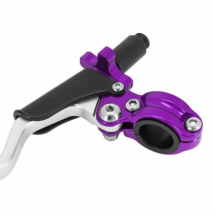 Avoc UNIVERSAL ALUMINIUM PURPLE MOTORCYCLE - SILVER DUST SHORT 2 FINGERS Universal Clutch lever