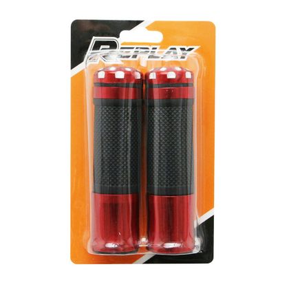 Poignées de guidon Avoc MOTO ON ROAD R375 ROUGE CLOSED END 130mm PAIRE Universel