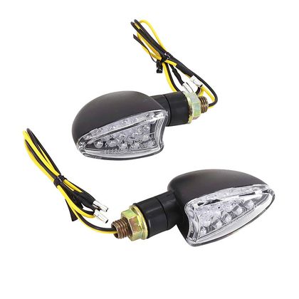 Clignotant Avoc MOTO TOSA 15 LEDS BASE ABS TRANSPARENT - L 68mm - H 28mm 42mm HOMOLOGUE CE PAIRE Universel