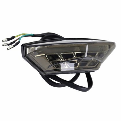 Feux arrière Avoc FEU MOTO UNIVERSEL STAR A LEDS COUVERCLE FUME 9 3 FILS HOMOLOGUE CE