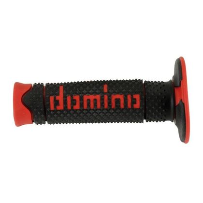 Puños del manillar Domino OFF-ROAD FULL GRIP - Negro / Rojo