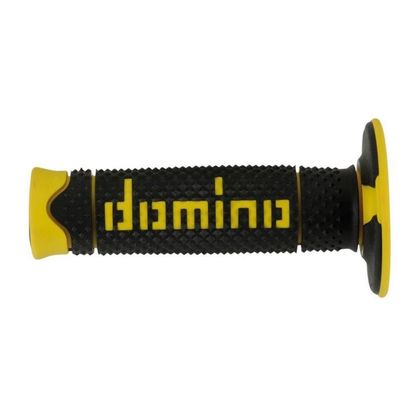 Puños del manillar Domino OFF-ROAD FULL GRIP - Negro / Amarillo