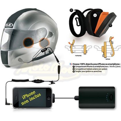 Intercom Xtream Wearther KIT iBike Rider / HOUSSE iPhone / Batterie