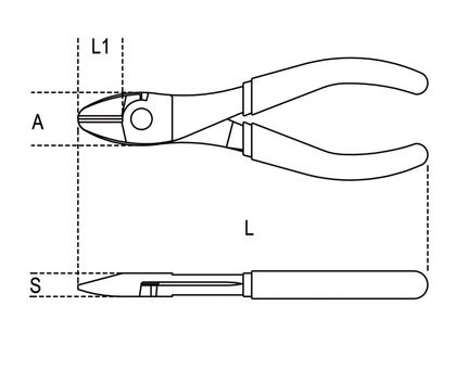 Pince Beta coupante diagonale à faible effort de coupe Universel