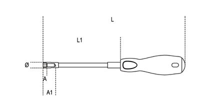 Clé à douille Beta emmanchée Universel