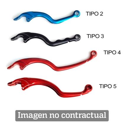 Leviers de frein et d'embrayage Beringer type 3 for master cylinder. BLACK color. (MLE3B) Universel