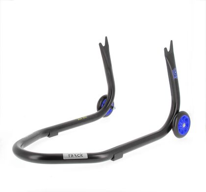 Bihr Home Track Paddock achter "V" Vaste Adapters Zwart met Blauwe Wielen Stand Universeel
