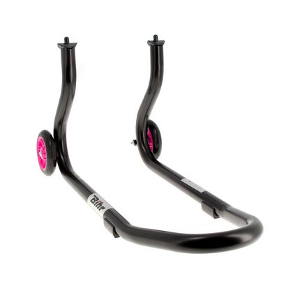 Bihr Home Track vorne starr mattschwarz Räder rosa Krücke Universell Ref : BI01506A / 3032126 