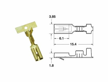 Bihr VROUWELIJKE KLEM ML Ø 0,85/1,25 - PACK X50 TYPE 110 ML Aansluitingen Universeel
