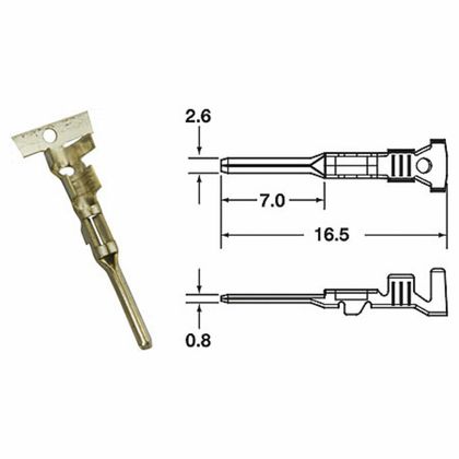 Bihr STANDAARD MANNELIJKE KLEM Ø 0,85/1,25 - PACK X50 TYPE 060 AM Aansluitingen Universeel Ref: BI01721A / 1079704 