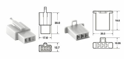 Connectique Bihr Jeu de 3 voies 110 ML type origine Ø0,5mm²/0,85mm² - 5 jeux complets Universel