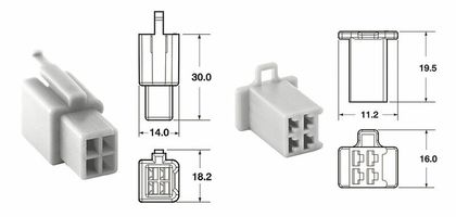 Bihr ML 4 POLIG 4 POLEN-5 VOLLEDIGE SETS TYPE 110 ML Aansluitingen Universeel
