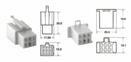 Bihr ML 6 POLIG 6 POLEN-5 VOLLEDIGE SETS TYPE 110 ML Aansluitingen Universeel