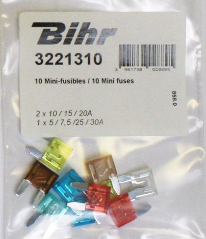 Connectique Bihr Mini-fusibles 10pcs Universel