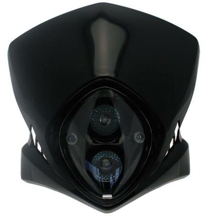 Bihr Viper Black Universal Headlight plate