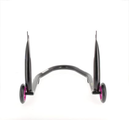 Bihr Home Track hinten Aufnahmen in V-Form mattschwarz Räder rosa Krücke Universell