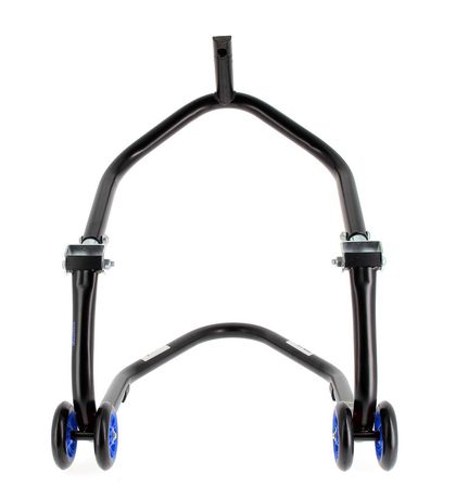 Béquille Bihr avant sous té Home Track noir mat roues bleu Universel
