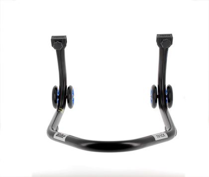 Bihr Home Track Rear with "L" Adapters Matt Black Blue Wheels Universal Stand