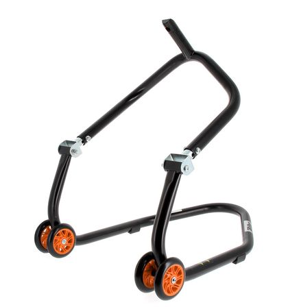 Béquille Bihr avant sous té Home Track noir mat roues orange Universel