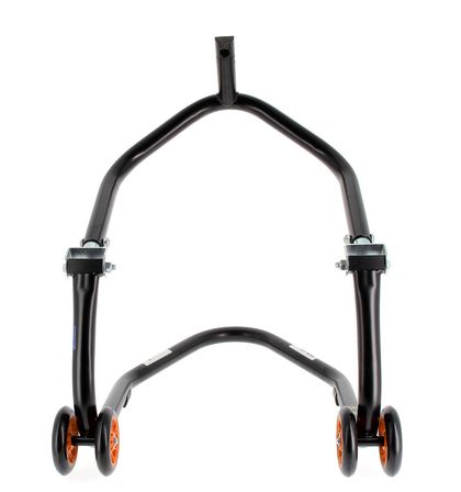 Béquille Bihr avant sous té Home Track noir mat roues orange Universel