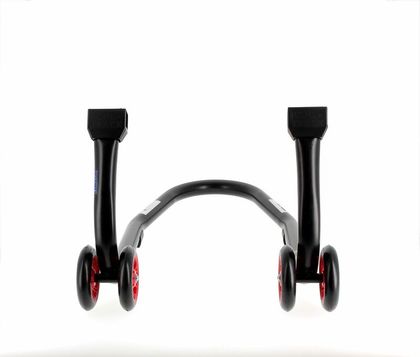 Lève moto Bihr Béquille de stand avant Home Track noir mat roues rouge Universel