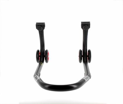 Lève moto Bihr Béquille de stand avant Home Track noir mat roues rouge Universel